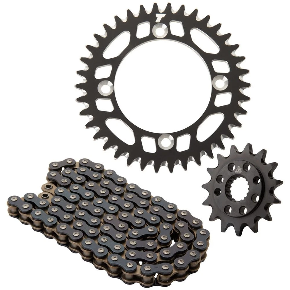 Tusk Alloy Kit & O-Ring Chain Black Rear Sprocket For Honda CR500R 1988-1991 Foto 2 de 2