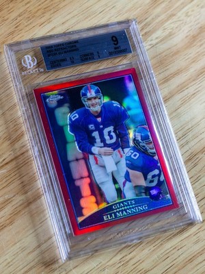 Carte Eli Manning Topps Chrome Mini #43/50 Réfracteur - SSP Ultra Rare - Collectionneur - Mint