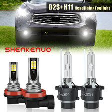 For Infiniti FX35 2006-2012 Xenon HID Headlight Bulbs High/Low  Fog Lighs Kit