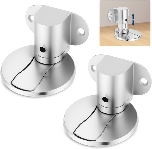 Magnet TüRstopper 2 StüCk, Bodenmontage Mit Einstellbarer HöHe, Wandschutz Desig-image