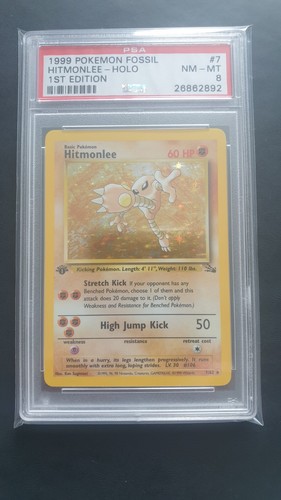 Hitmonlee (1st Edition) graded PSA 8 for sale on eBay