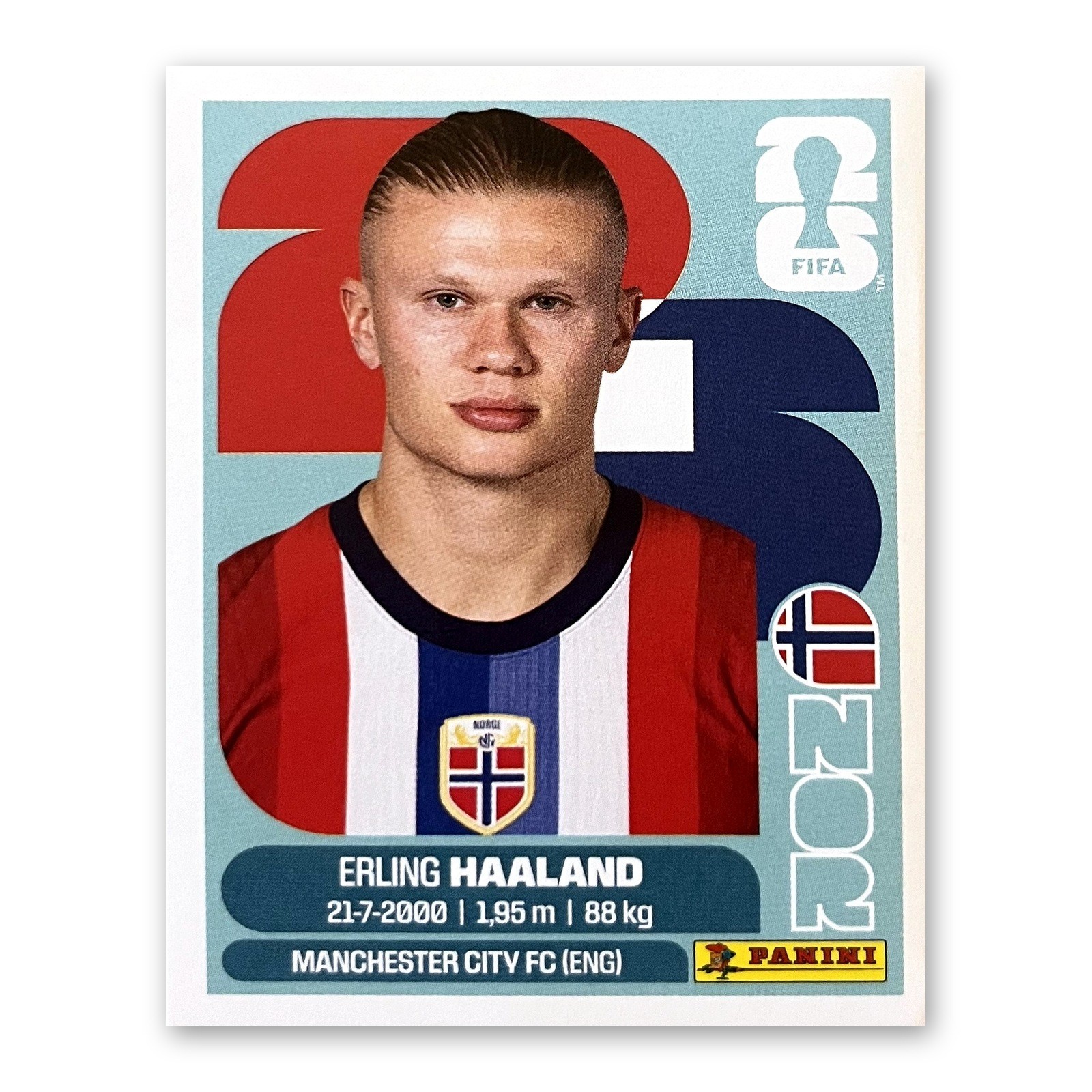 2026 Panini FIFA World Cup Sticker WHITE Border Base NOR15 Erling Haaland