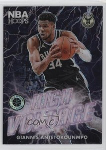 2023-24 Panini NBA Hoops Premium Stock High Voltage Giannis Antetokounmpo #7