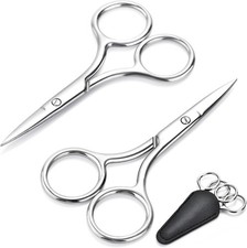 Eyebrow Scissors 2 Pack Precision Facial Hair Trimming Grooming Beauty Tool