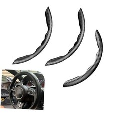3PCS Steering Wheel Cover, Carbon Fiber Anti-Skid Steering Wheel protection,