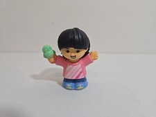 Fisher Price Little People 2018 Ice Cream Girl Figure w/Pigtails Braids 2.5"