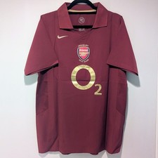 Camiseta retro para hombre Arsenal London Dennis Bergkamp 2005/06 L