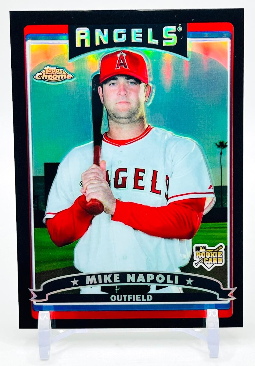 Mike Napoli 2006 Topps Chrome #317 Rookie Black Refractor /549 Anaheim Angels
