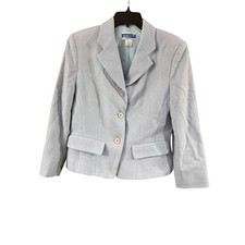 Pendleton Classic Light Blue 100 Virgin Wool Blazer Jacket Womens Size 6 USA
