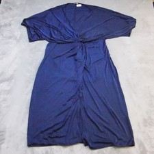 Fashion Nova Dress Womens 3X Navy Blue Casual Outdoors Preppy Tulip Stretch