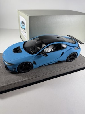 AB Models BMW I8 AC Schnitzer Matte Baby Blue Limited 04 of 20 Rare 1/18 Scale