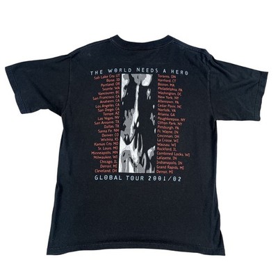 Vintage Megadeth the World Needs a Hero 2001 Mens Black T-Shirt Sz