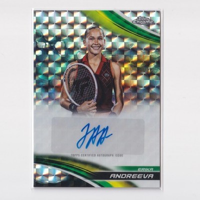 2025 Topps Chrome Tennis - Erika Andreeva Geometric Auto #CA-EAA