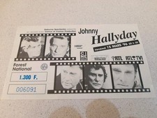 ticket billet place de concert Johnny hallyday forest national Belgique  1996