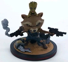 Marvel Quantum Mechanix Guardians of the Galaxy Rocket & Groot Q-Fig Figure
