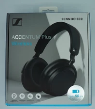 SENNHEISER ACCENTUM Plus Wireless Over-Ear Headphones – Model 700176, Black