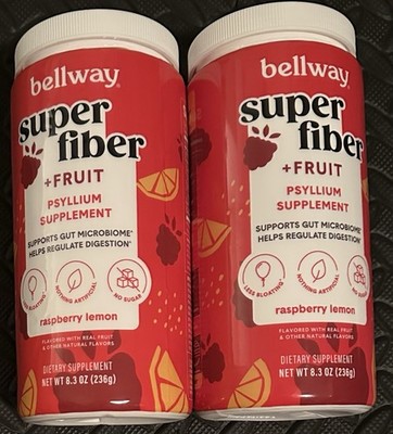 Bellway Raspberry Lemon Super Fiber Fruit 8.3 Oz, 2-Pack