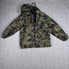 GAP Camo Puffer Army Print Boys Winter Jacket With Hood Size 10