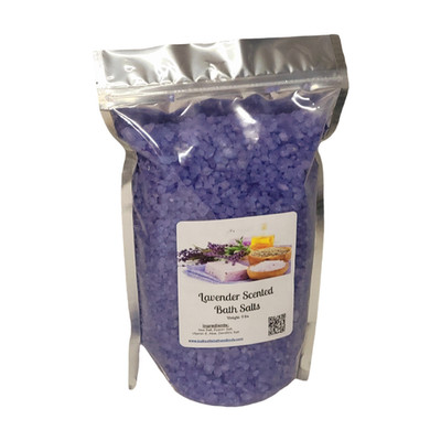 Bath Salts | Lavender Scent | 4lb Bag | Aromatherapy | Sea Salt | Epsom Salt