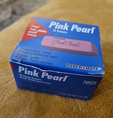 Paper Mate Pink Pearl Eraser Pack Open Box (10 of 12) *Read* 2000 Vintage