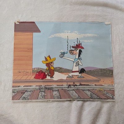 Hanna Barbera-Quick Draw McGraw Cel Signed By bill hanna joe Barbera