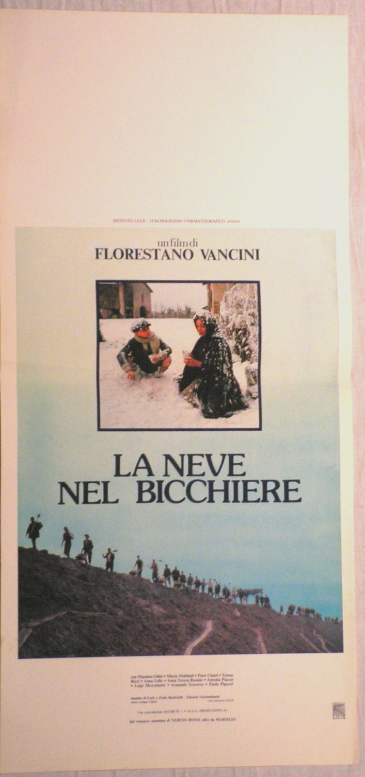Locandina originale film La neve nel bicchiere (1984) - Regia di Florestano Vancini