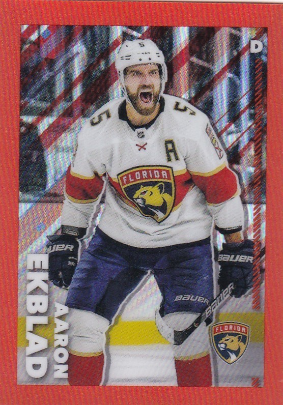 2022-23 TOPPS CHROME NHL STICKER SP /25 ORANGE-#215 AARON EKBLAD-FLORIDA PANTHER