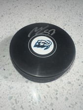Utah Mammoth Signed Playoff Puck - Michael Carcone