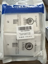 30 Pcs - 2 Port Wall Plate Keystone RJ45 Cat6 Cat5e Insert Jack White WallPlate