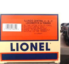 LIONEL # 6-18669 JC PENNEY ILLINOIS CENTRAL 4-6-2 STEAM ENGINE LOCOMOTIVE TENDER