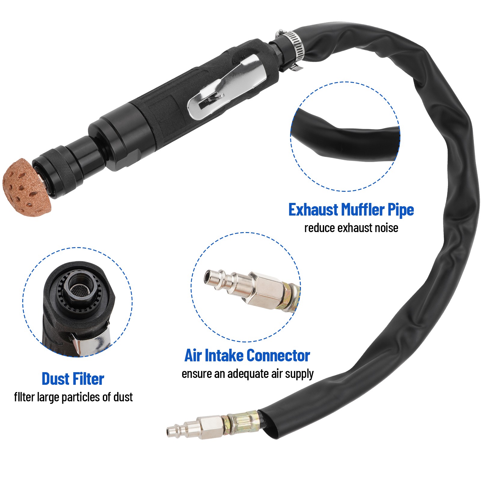 Tire Repair Set Includes 2500Rpm Low Speed Air Tire Buffer Tire Patch Roller Tir