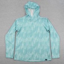 Patagonia Capilene Cool Daily Graphic Hoodie Womens Size Medium Blue Polyester