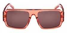 MCM MW0022 42E Light Shiny Orange Square Aviator Plastic Sunglasses 55-18-140