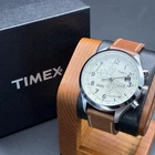 Timex Flyback T2N932 Off-White Vintage Brown Watch