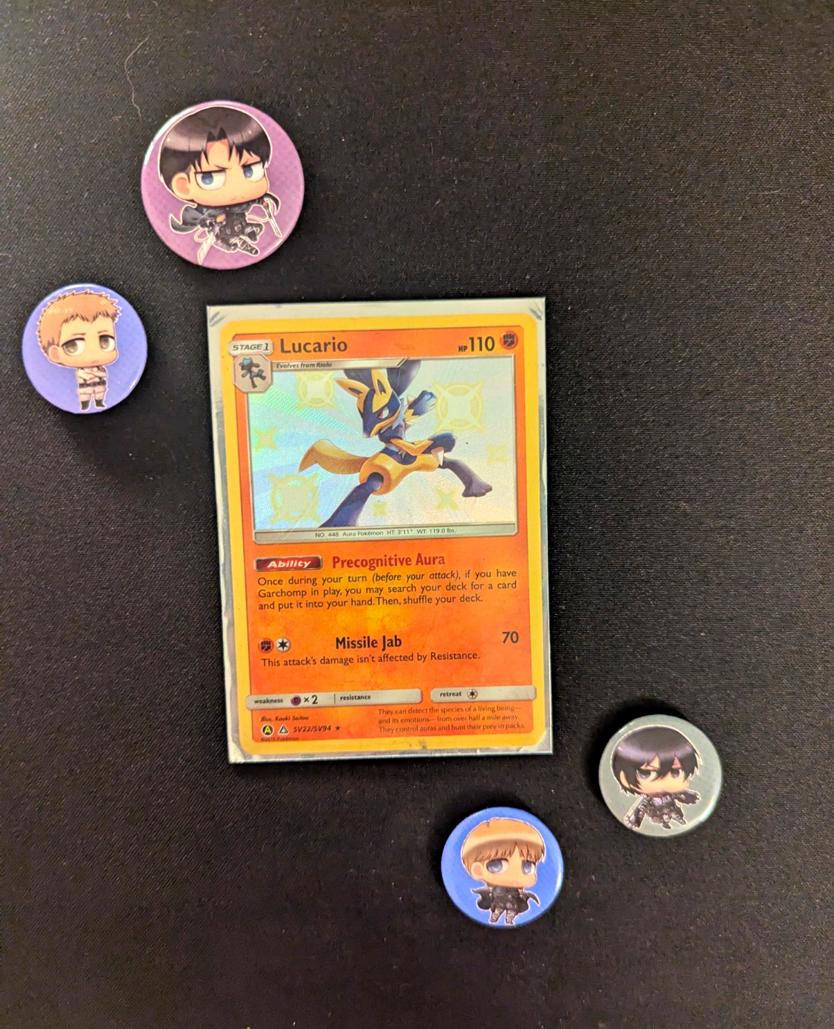 The Pokémon Company Pokémon TCG Shiny Lucario SV22/SV94 Holo Rare English