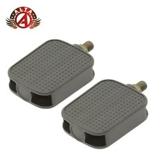ALTA Bicycle Pedals 1/2" Large Wide Rectangular Textured Grip Surface Black.