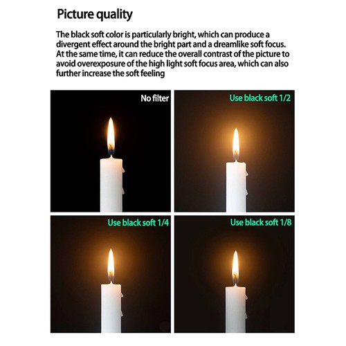 (43MM)Black Soft Filter Camera Lens Suppresses High Light Contrast For Video - Picture 7 of 12