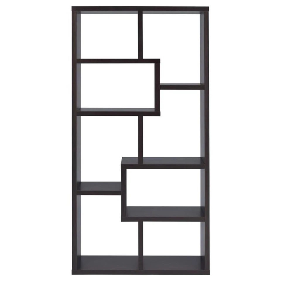 Librería de madera Coaster Theo Transitional de 10 estantes Cappuccino Foto 3 de 4