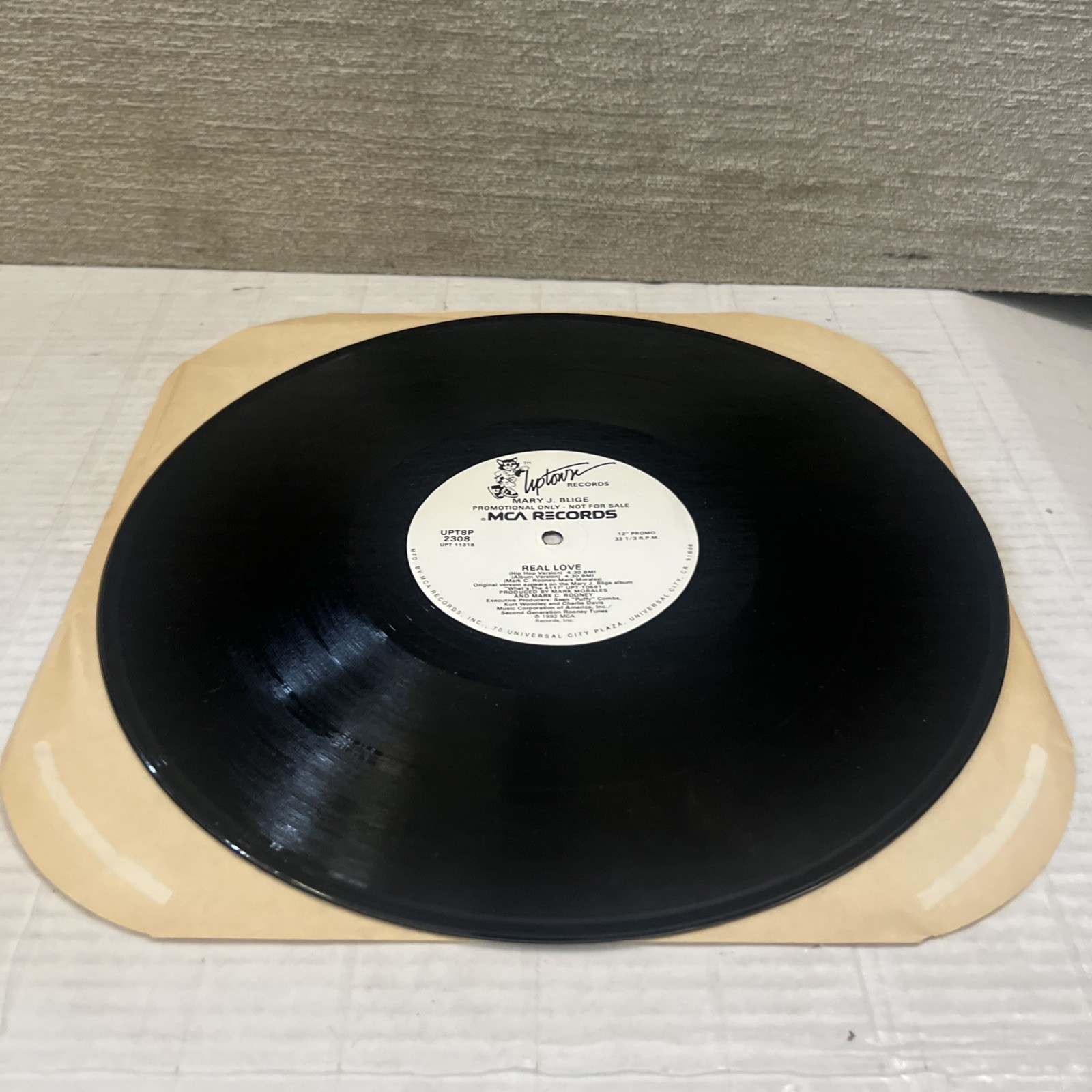 UPTOWN Records Mary J. Blige Real Love EP Vinyl Record UPT8P 2308 1992 MCA 12"