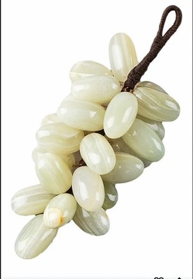 Afghan Jade Grape Ornaments Living Room Natural Stone Home Wine Cabinet Decor...