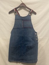Vintage Tommy Hillfiger Girls Denim Overall dress Size M 8/10
