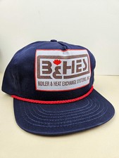 Vintage USA MADE B&HES Boiler Heat Exchange Trucker Hat Snapback Cap
