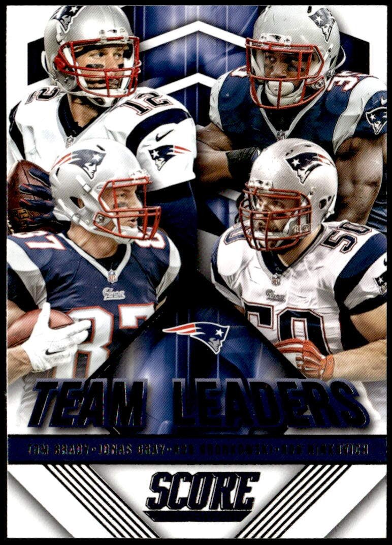 2015 Score #1 Rob Gronkowski / Tom Brady / Gray / Ninkovich Team Leaders E1