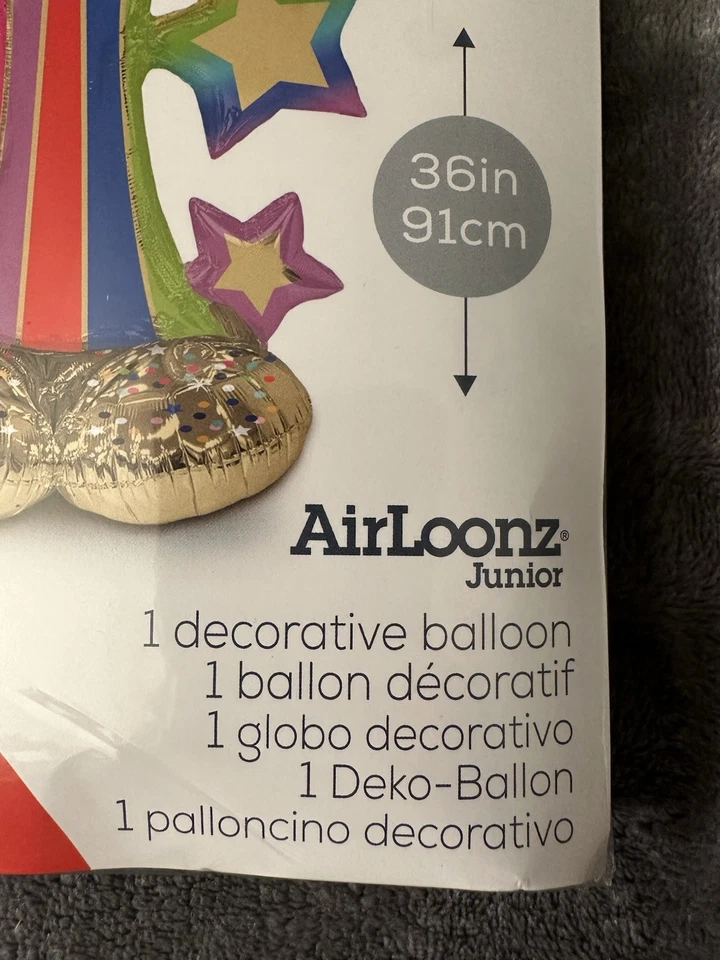 Выпускной воздушный шар детский красочные звезды большие поздравления радуга Airloonz 3 фута - Изображение 4 из 4