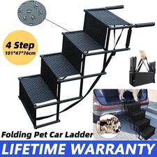 4 Stairs Folding Portable Dog Ramp Steps Car Boot Access Ladder for Pet Dog Cat