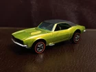 Hot Wheels REDLINE '68 Custom Camaro - Antifreeze w/Blk Top HK Great Collector