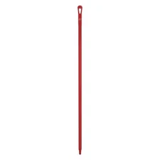 Vikan 29624 59" Color Coded Handle, 1 1/4 In Dia, Red, Polypropylene