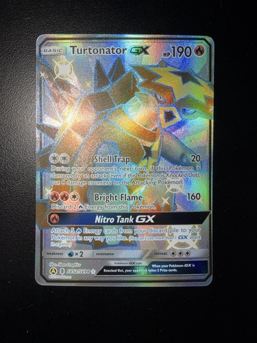 Turtonator GX Shiny Holo Rare Hidden Fates Shiny Vault SV52/SV94 Fire Pokemon