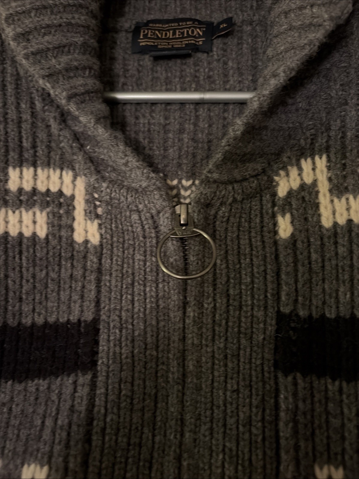 Pendleton Westerly Gray Wool Cardigan Sweater Men… - image 4