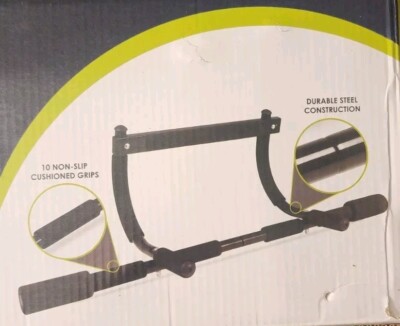 ProsourceFit Multi-Grip Chin-Up/Pull-Up Bar, Heavy Duty Doorway Trainer (M)